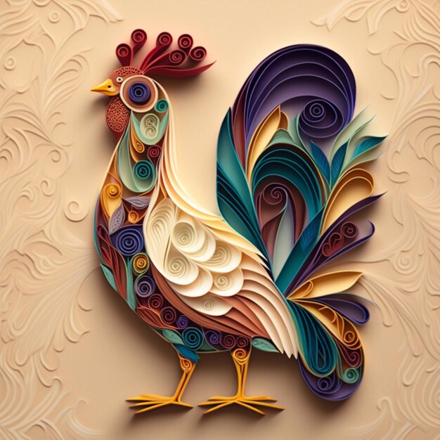 paper-quilling-art-chicken-realistic-wallpaper-image-ai-generated-art_856480-2175